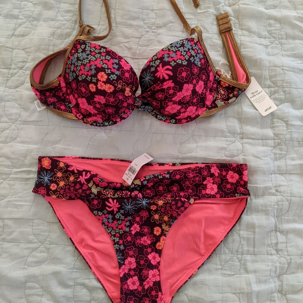 NWT)Aerie underwire pushup swim bikini